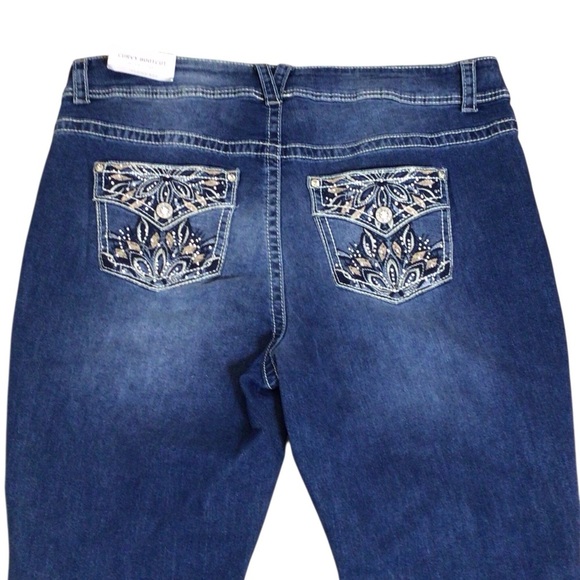 Gemma Rae Women’s Jeans Size 20W Mid Rise Stretch Curvy Bootcut Embellished - Picture 5 of 9